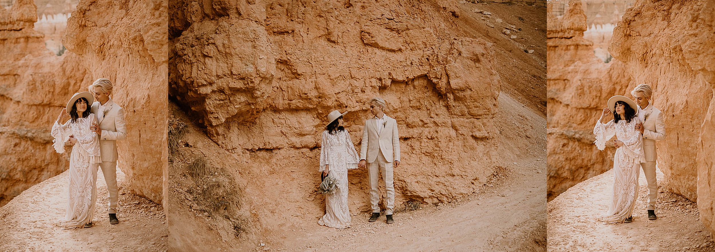 bride and groom at Bryce canyon
