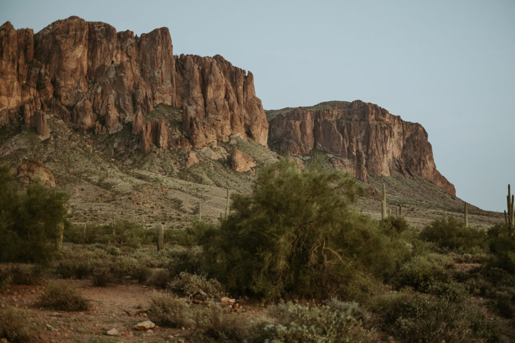 Elopement Location in the Superstition Mountains in Arizona.