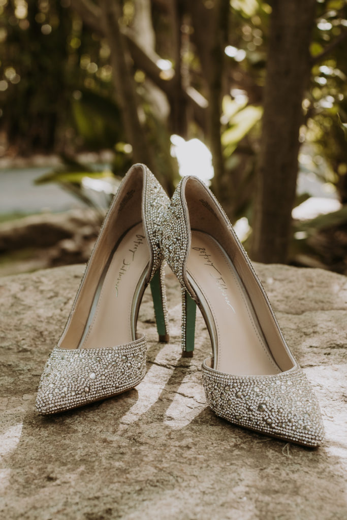 Wedding Shoes at Botanica in Oceanside