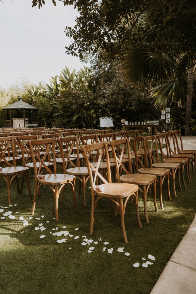 Botanica Wedding Venue in Oceanside Ceremony Setup