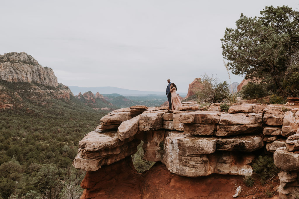 Adventure Engagement Session at Merry Go Round Rock in Sedona