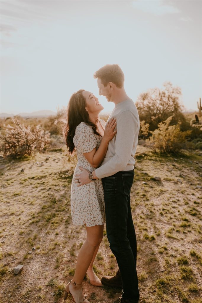 Top Reasons Why You Need Engagement Photos | Tips from an Arizona Wedding Photographer | Photos taken in North Scottsdale, Arizona at at the Gateway Trailhead at the McDowell Sonoran Preserve
