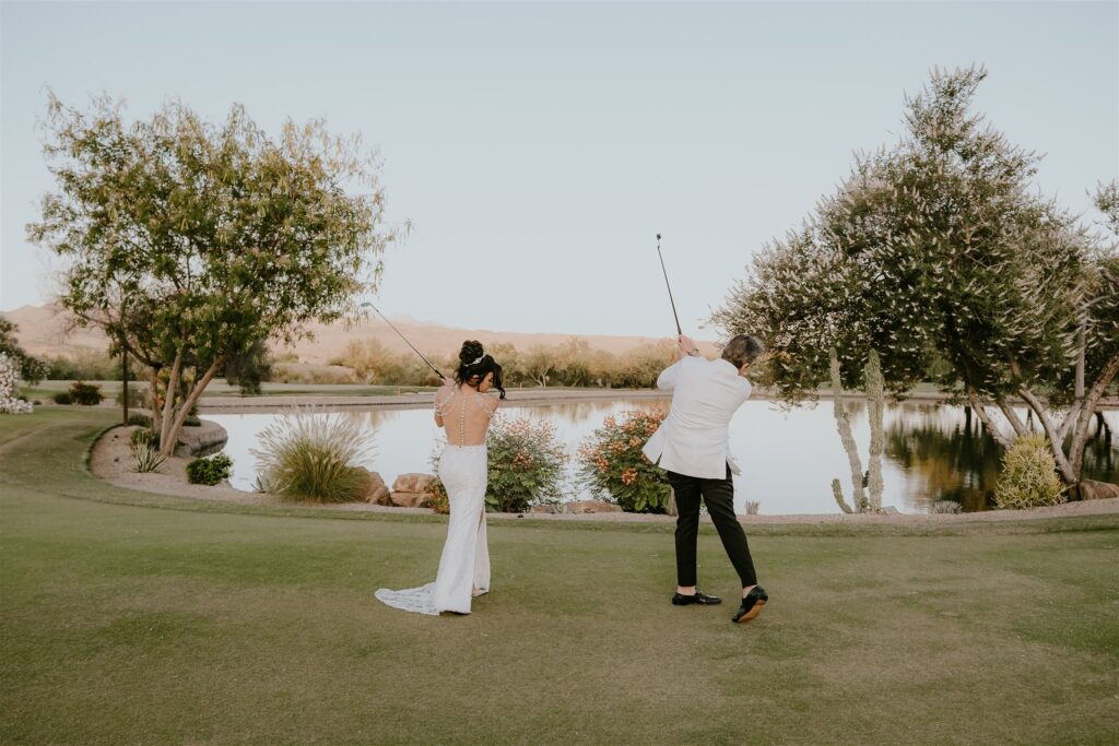 Arizona-based Wedding Photographer, Annette Ambrose Photography, shares a golf-inspired wedding at Tonto Verde Golf Club