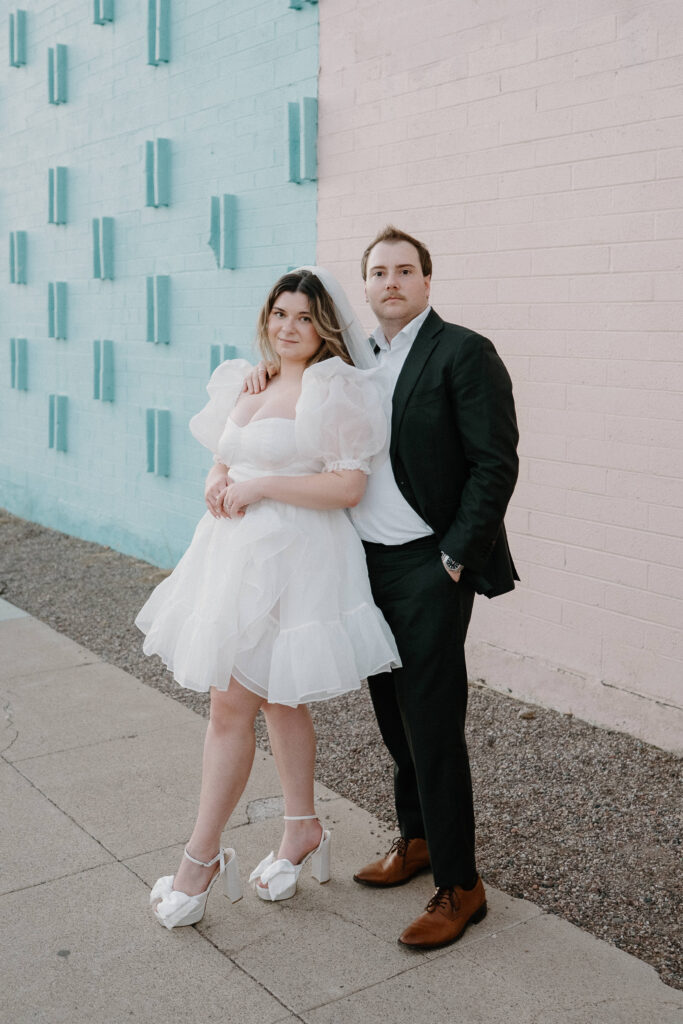 DOWNTOWN PHOENIX ENGAGEMENT photo locations with unique backdrops, from vintage hotels to modern art venues.