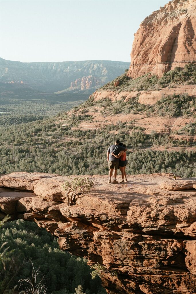 Capture the magic of a Sedona Devil's Bridge proposal with breathtaking views and unforgettable moments from Annette Ambrose Photography.