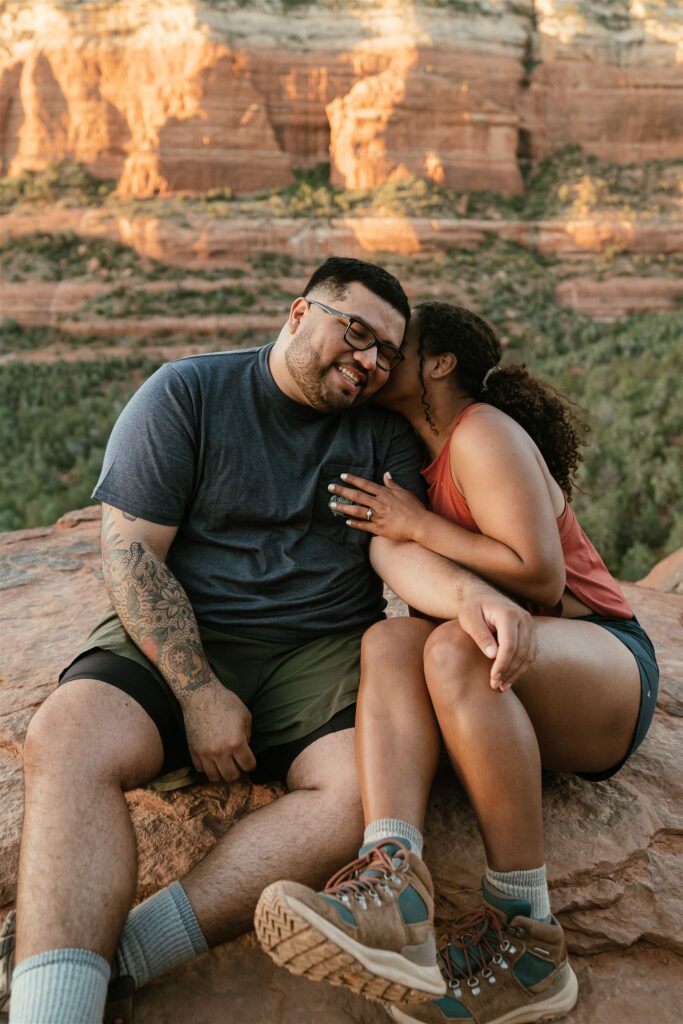 Capture the magic of a Sedona Devil's Bridge proposal with breathtaking views and unforgettable moments from Annette Ambrose Photography.